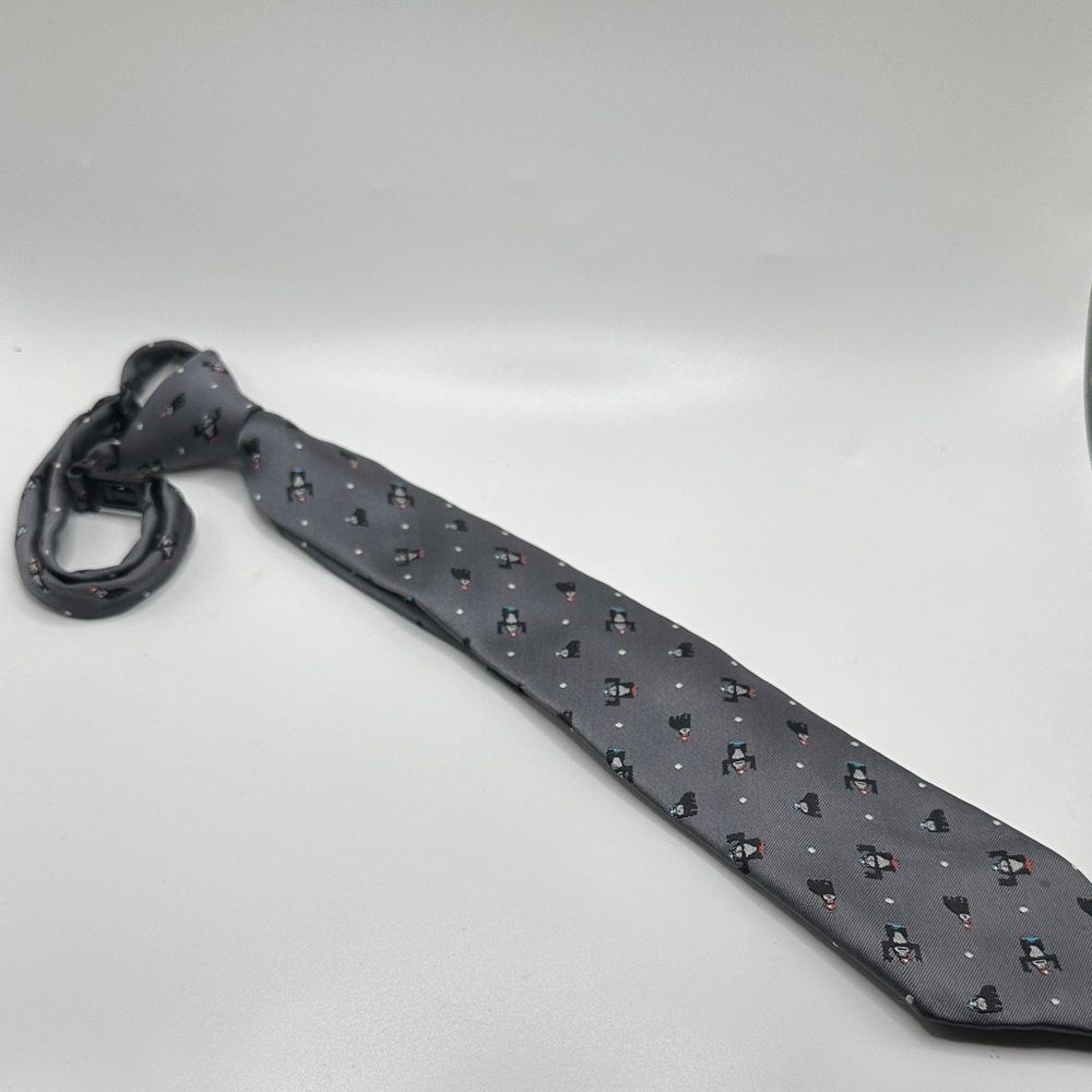 1989 Place Gray Patterned Kids Tie